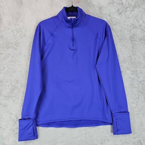 Athleta Speedlight Half Zip Pullover Top Womens Size S Cosmic Blue Athletic - Picture 1 of 7